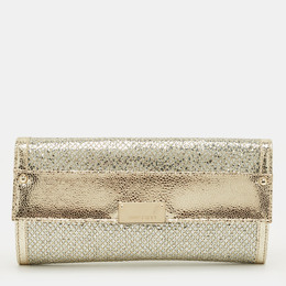 Jimmy Choo: Серебристый клатч 