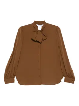 Max Mara: Блуза с бантом 