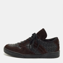 Bottega Veneta: Чёрные кроссовки  Intrecciato