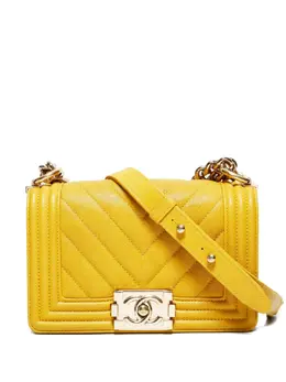 CHANEL Pre-Owned: Жёлтая сумка 