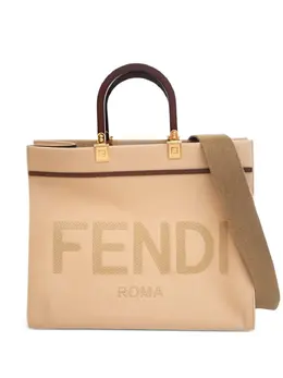 Fendi Pre-Owned: Коричневая сумка-шоппер 