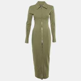 Jacquemus: Зелёное платье  La Robe Obiou
