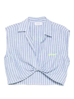 Off-White: Майка в полоску 