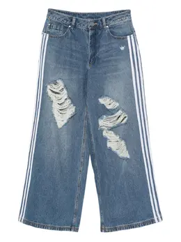 adidas: Рваные джинсы 