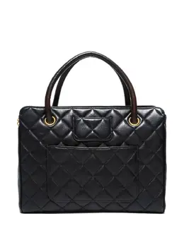 CHANEL Pre-Owned: Чёрная сумка-шоппер 