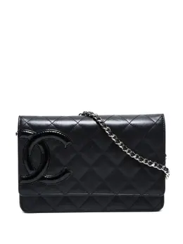CHANEL Pre-Owned: Чёрная сумка через плечо 