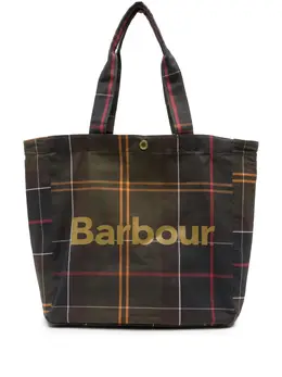 Barbour: Зелёная сумка-шоппер 
