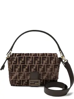 FENDI: Коричневая сумка-шоппер  Baguette