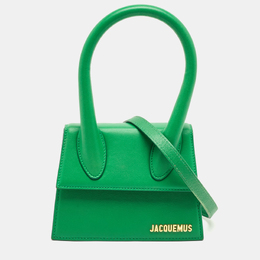 Jacquemus: Зелёная сумка на руку  Le Chiquito Moyen