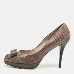 Salvatore Ferragamo: Коричневые босоножки  Vara Bow