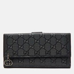 Gucci: Чёрный кошелёк  GG