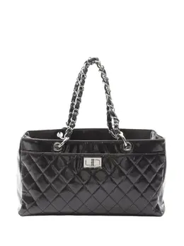 CHANEL Pre-Owned: Чёрная сумка-шоппер 