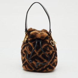 Fendi: Коричневая сумка  Mon Tresor