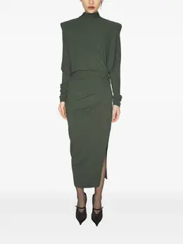 Mugler: Платье миди 