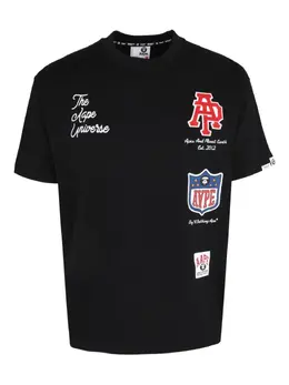 AAPE BY *A BATHING APE®: Чёрная футболка 