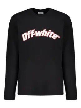 Off-White: Футболка с длинным рукавом 