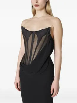 Mugler: Платье с корсетом 