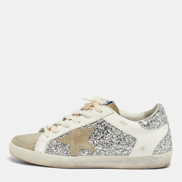 Golden Goose: Серебристые кроссовки  Superstar