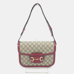 Gucci: Бежевая сумка  Horsebit 1955