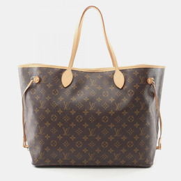 Louis Vuitton: Коричневая сумка-шоппер  Neverfull