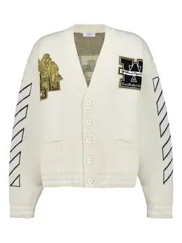 Off-White: Кардиган с вышивкой 