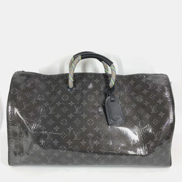 Louis Vuitton: Чёрная сумка  Keepall