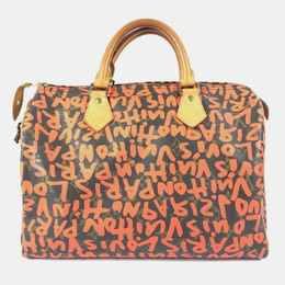 Louis Vuitton: Оранжевая сумка  Speedy 30