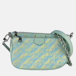 Louis Vuitton: Зелёная сумка  Pochette Accessoires