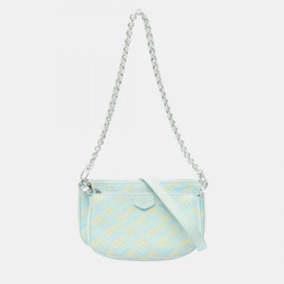 Louis Vuitton: Голубая сумка  Pochette Accessoires