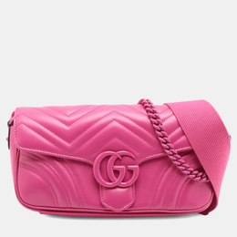 Gucci: Розовая сумка  GG Marmont