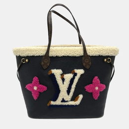 Louis Vuitton: Сумка-шоппер  Neverfull MM с цветочным принтом