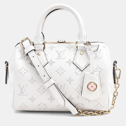 Louis Vuitton: Белая сумка  Speedy