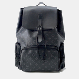 Louis Vuitton: Чёрный рюкзак 
