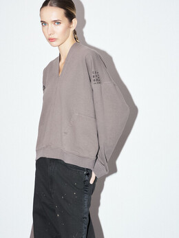 Mm6 Maison Margiela: Серая толстовка 