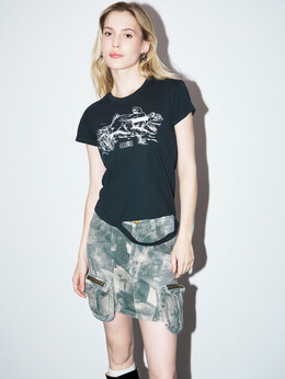 Mm6 Maison Margiela: Чёрная футболка 