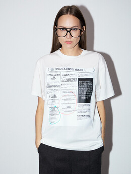 Mm6 Maison Margiela: Белая футболка 