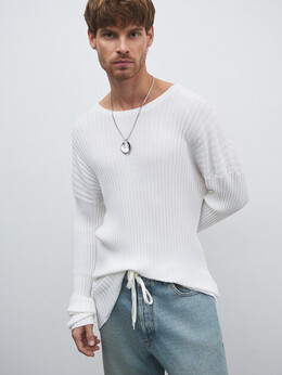 Mm6 Maison Margiela: Белый свитер 
