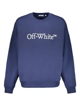 Off-White: Голубой свитшот 