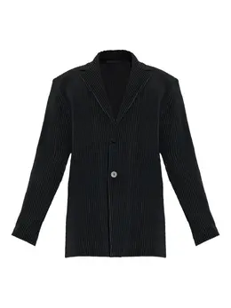 Homme Plissé Issey Miyake: Чёрные пиджаки 