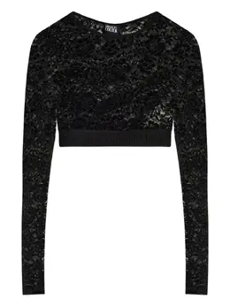 Versace Jeans Couture: Топ с растительным принтом 