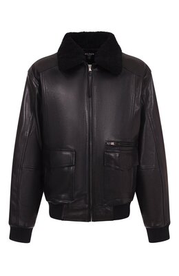 Balmain: Кожаная куртка 