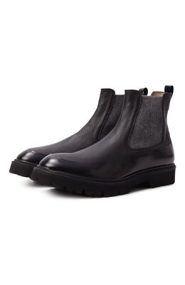 Kiton: Чёрные ботинки 
