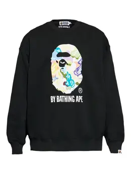 A BATHING APE®: Чёрный свитшот 