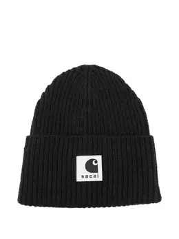 Carhartt WIP: Чёрная шапка 