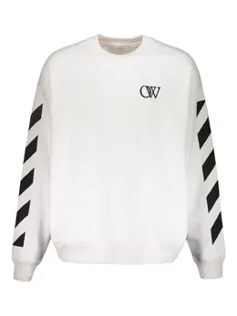 Off-White: Свитшот  Diagonal в полоску