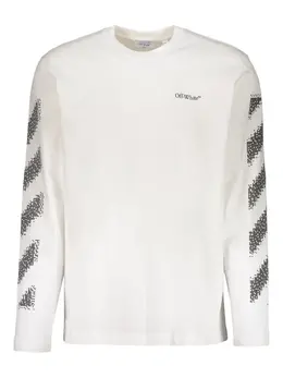 Off-White: Футболка  Diagonal в полоску
