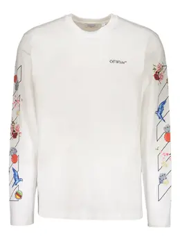 Off-White: Футболка с длинным рукавом 