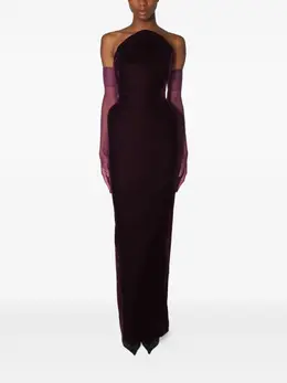 Mugler: Длинное платье 