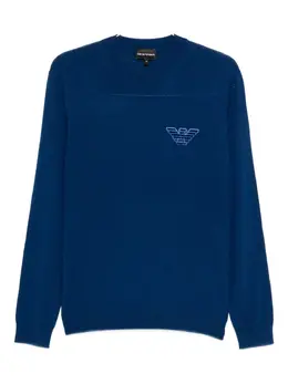 Emporio Armani: Голубой свитер 