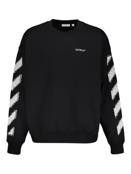Off-White: Свитшот  Diagonal в полоску